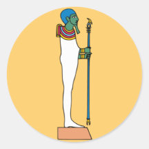 Dieu d'Egypte Ptah Egypt Deity Autocollant Rond
