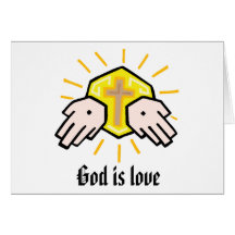 Dieu est T-shirt d'amour Cartes De Vœux