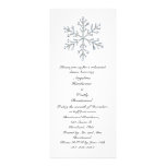 Dîner de répétition de flocon de neige d'hiver faire-part