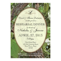 Dîner de répétition de région boisée invitations personnalisées