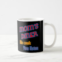 Diner van mamma's luisteren wij Cook u Neon Koffie Mok