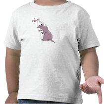 Dinosaure drôle et mignon dans l'amour