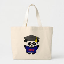 Diplômé 2012 de bleu marine et de rouge de panda d sac