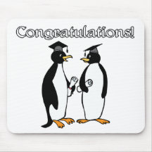 Diplômés de pingouin tapis de souris