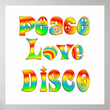 Disco d'amour de paix affiches