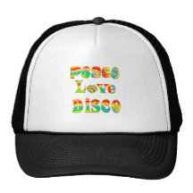 Disco d'amour de paix casquette de camionneur