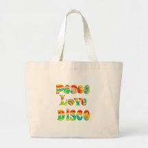 Disco d'amour de paix sac en toile