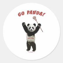 Disparaissent la lacrosse de panda adhésif rond