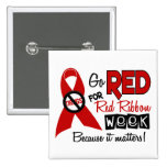 Disparaissent le rouge pour la semaine rouge de ru badge