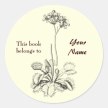 Dit Boek behoort tot Bloemen Ronde Sticker