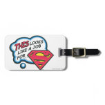 Dit kijkt als een baan voor Superman bagage labels