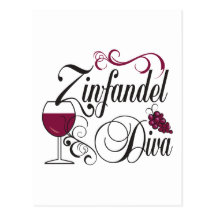 Diva de vin Zinfandel Carte Postale