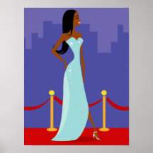 Diva van de baan Poster (Afrikaanse Amerikaan)