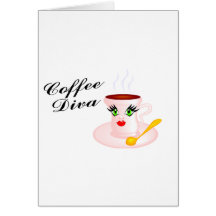 Diva van de koffie kaart