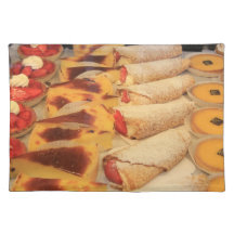 Diverses sortes de sets de table de pâtisserie