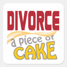 Divorce - morceau de gâteau autocollants