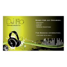 DJ - deejay muziekcoördinator Visitekaartjes Sjabloon