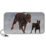 Dobermann et Pin de minute - REGARD ! Un mini je ! Haut-parleur Portable