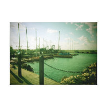 Docks à Tel Aviv/Jaffa Toile Tendue Sur Châssis