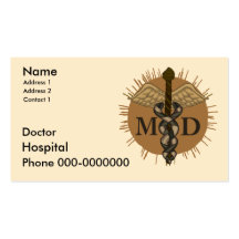 Docteur Caduceus Modèle De Carte De Visite