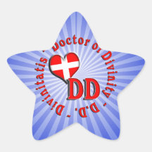 DOCTEUR DE LOGO D'ACRONYMES DE DENSITÉ DOUBLE DE D STICKER EN ÉTOILE