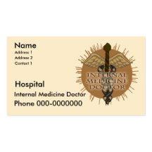 Docteur de médecine interne modèle de carte de visite