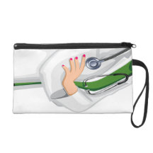 Docteur féminin Bagettes Bag de médecine Pochettes Avec Dragonne