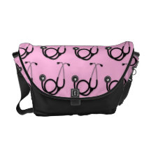 Docteur rose et noir sac messenger de Stethescope Besace