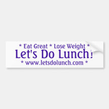 Doe de bumpersticker van de Lunch
