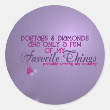 Dogtags et diamants (TROUPES FÉMININES) Adhésif Rond