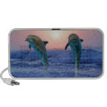 Dolfijnen bij zonsopgang laptop speaker