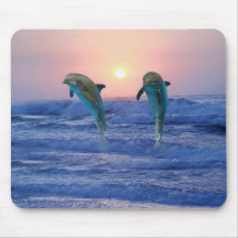 Dolfijnen bij zonsopgang muis mat