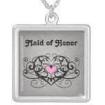 Domestique de remous et de coeurs de romance gothi pendentif