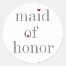 Domestique des textes d'honneur grise adhésif rond