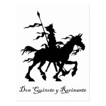 Don don Quichotte y Rocinante Cartes Postales
