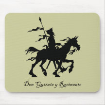 Don don Quichotte y Rocinante Tapis De Souris