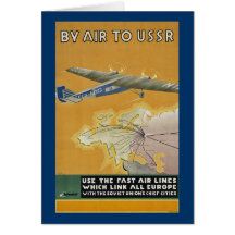 Door de Lucht aan de USSR Wenskaarten
