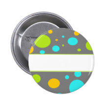 Dota vert d'orange et de turquoise badges avec agrafe
