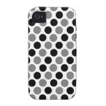 Dottie diagonal gris noir coque iPhone 4/4S