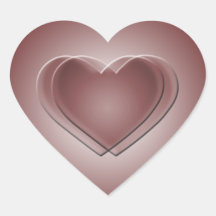 Double coeur d'amour autocollant