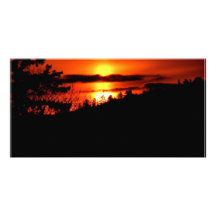 Double coucher du soleil cartes avec photo