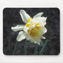 Double fleur Mousepad de jonquille Tapis De Souris