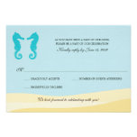 Double hippocampe d'océan épousant RSVP Faire-parts