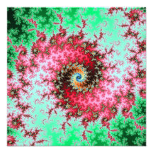 Double spirale -. conception de fractale photos sur toile