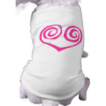 Double survivant en spirale rose de cancer du sein vêtement pour animal domestique