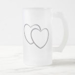 Doubles coeurs argentés tasse