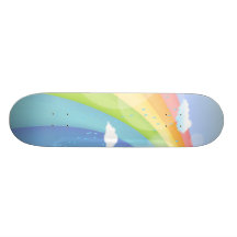 Douche d'arc-en-ciel plateaux de skateboards