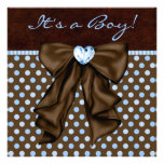Douche de bébé de Brown de bleus layette Bristols Personnalisés