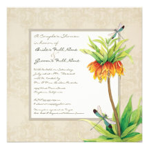 Douche élégante de couples de libellule du Fritill Invitations