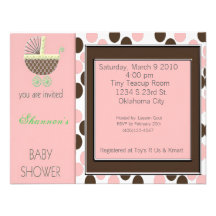 Douche Inviations de boguet de bébé Invitation Personnalisée